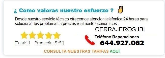 cerrajros ibi precios